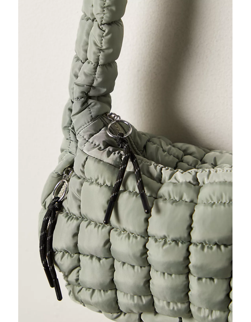 FREE PEOPLE MOVEMENT Quilted Baby Caryall Sling Bag in Stone Sage