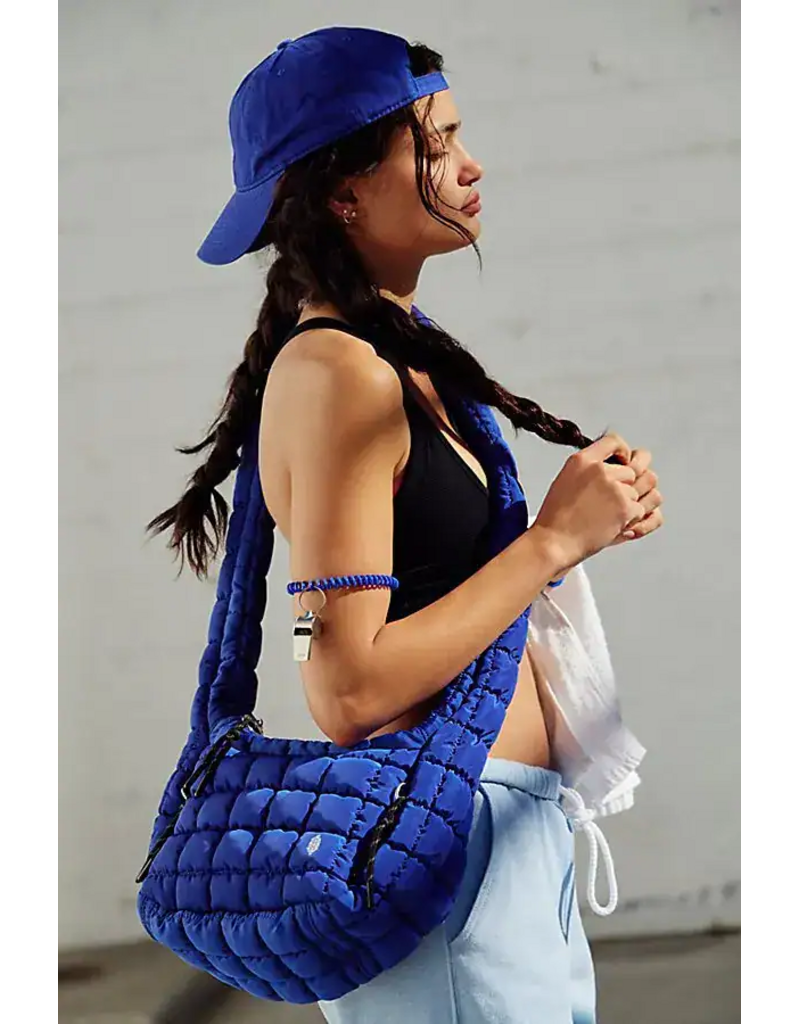 FREE PEOPLE MOVEMENT Quilted Baby Caryall Sling Bag in Athletic Blue