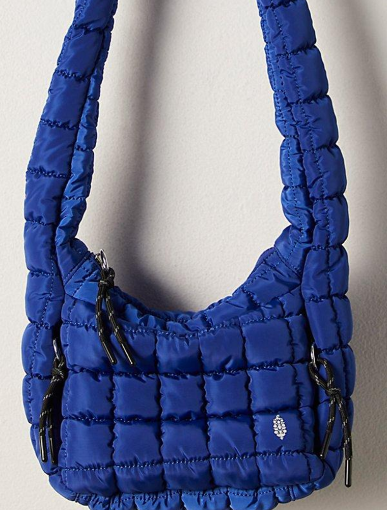 FREE PEOPLE MOVEMENT Quilted Baby Caryall Sling Bag in Athletic Blue