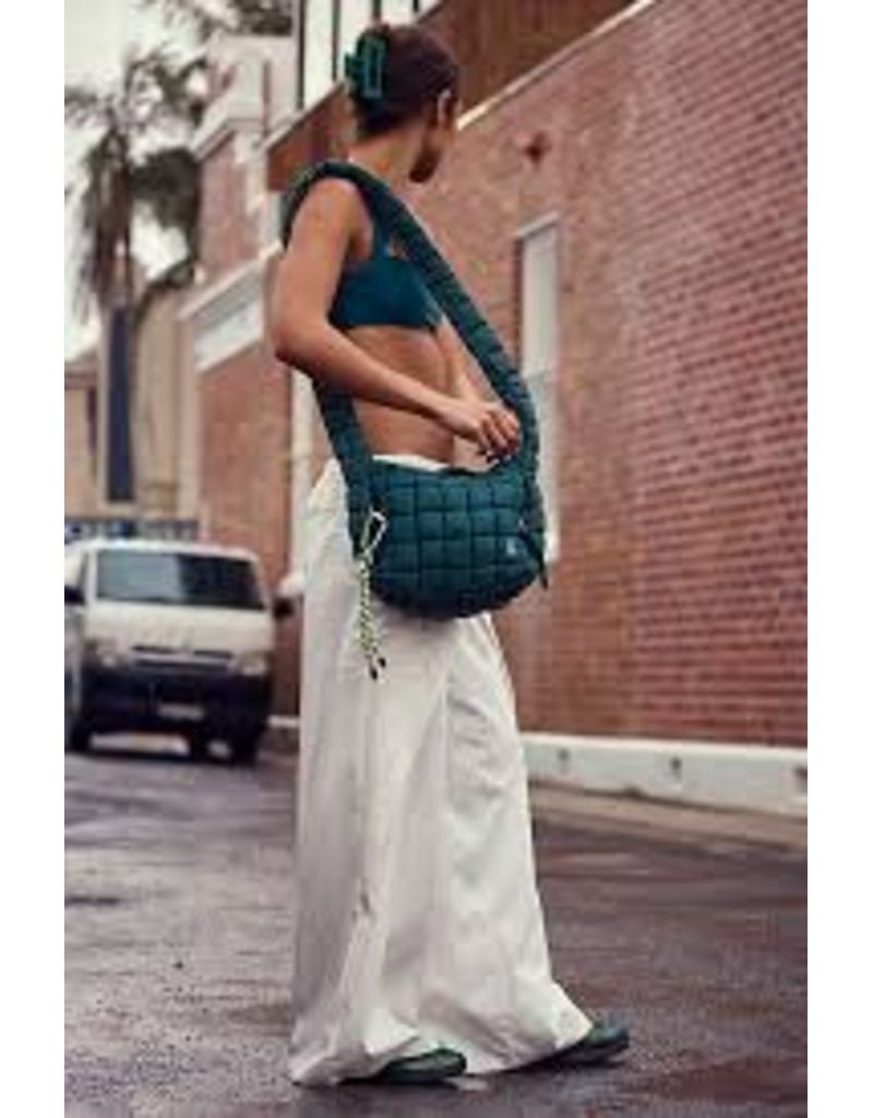 FREE PEOPLE MOVEMENT Quilted Baby Caryall Sling Bag in Evergreen