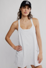 FREE PEOPLE MOVEMENT Hot Shot Mini Dress in White Heather
