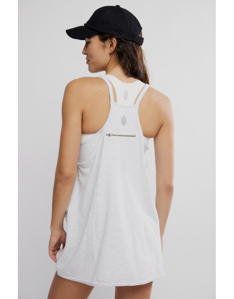 FREE PEOPLE MOVEMENT Hot Shot Mini Dress in White Heather