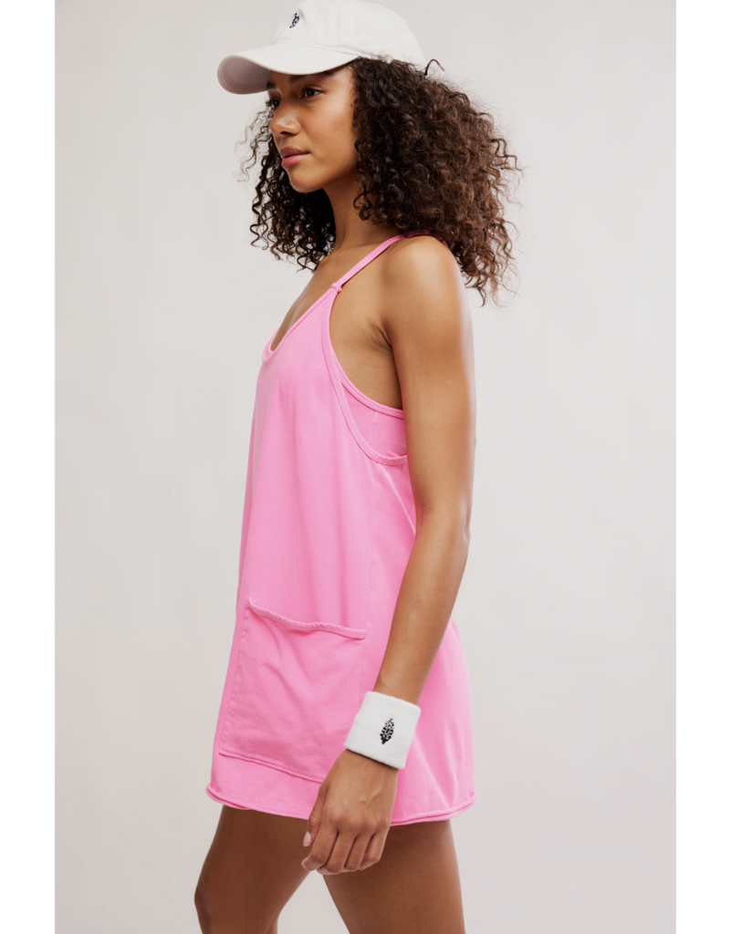 FREE PEOPLE MOVEMENT Hot Shot Mini Dress in Hot Pink