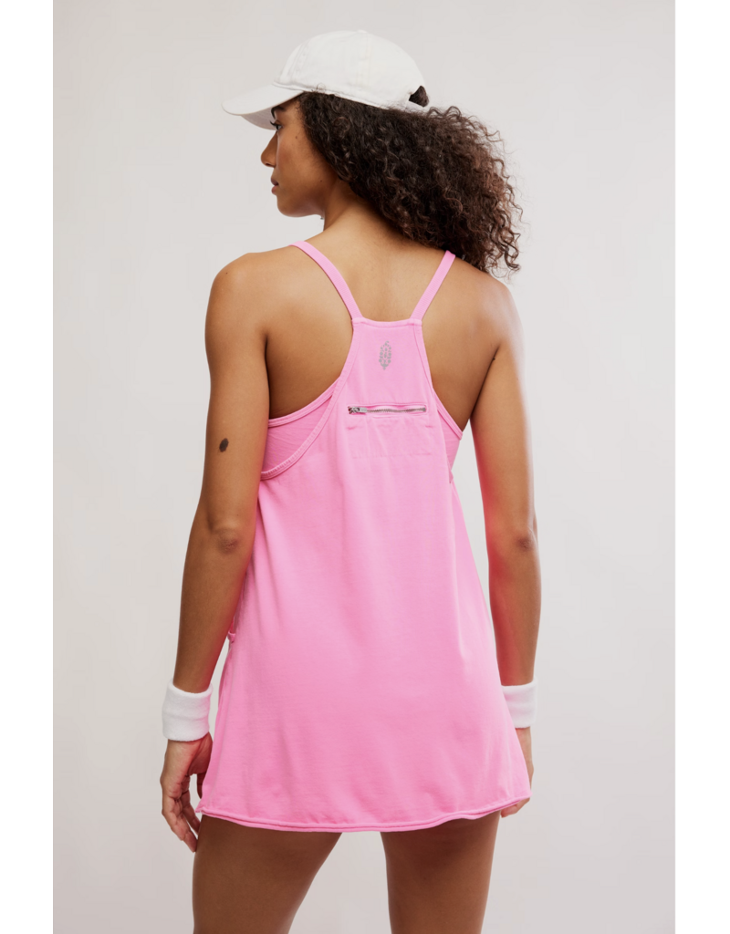 FREE PEOPLE MOVEMENT Hot Shot Mini Dress in Hot Pink