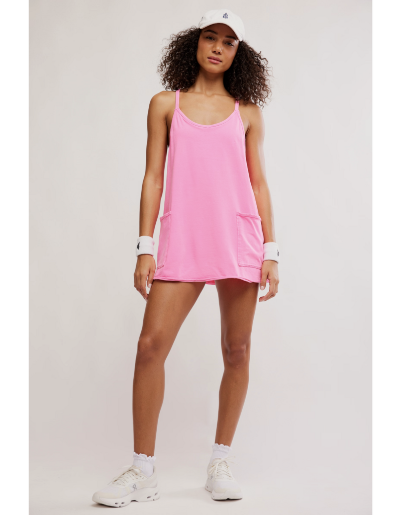 FREE PEOPLE MOVEMENT Hot Shot Mini Dress in Hot Pink
