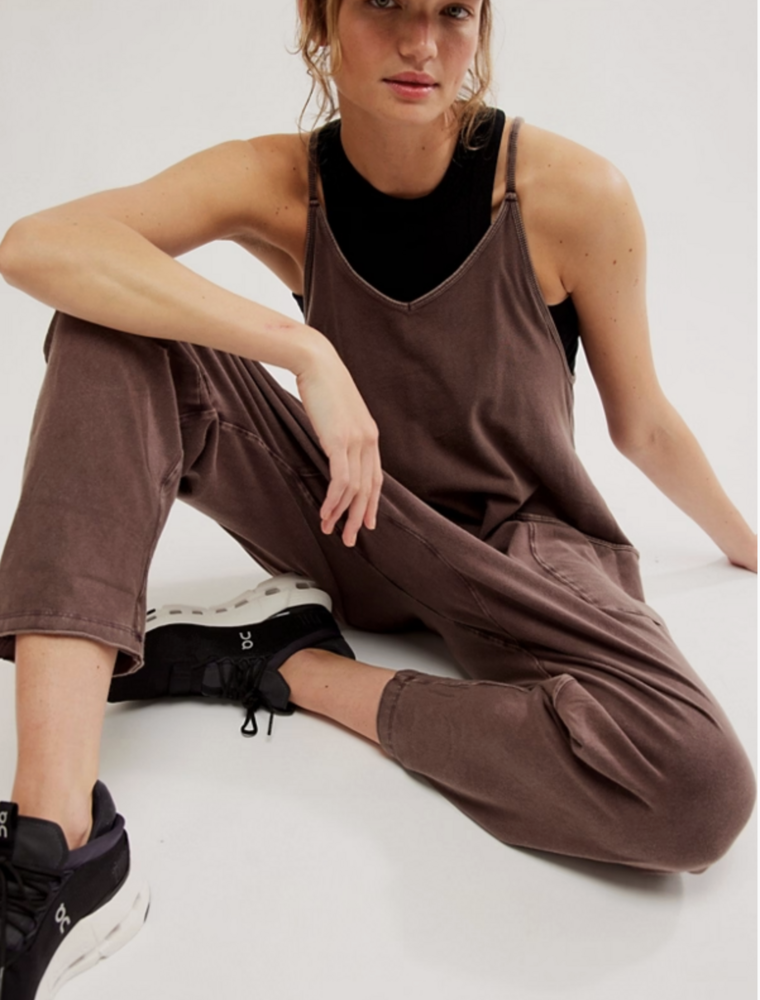 FREE PEOPLE MOVEMENT Hot Shot Onesie in Dark Espresso
