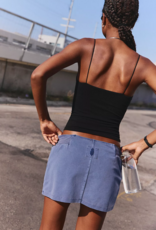 FREE PEOPLE MOVEMENT Skinny Strap Logo Tank in Black