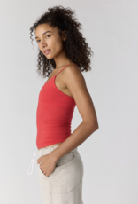 FREE PEOPLE MOVEMENT Skinny Strap Logo Tank in Grapefruit