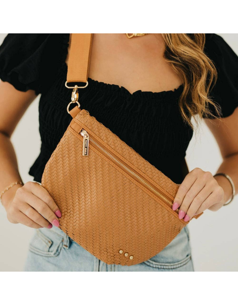 PRETTY SIMPLE Diagonal Woven Westlyn Bum Bag in Brown