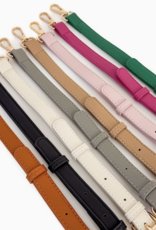 PRETTY SIMPLE Minimalist Vegan Leather Crossbody Strap in Cream