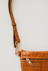 PRETTY SIMPLE Minimalist Vegan Leather Crossbody Strap in Brown