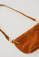 PRETTY SIMPLE Minimalist Vegan Leather Crossbody Strap in Brown