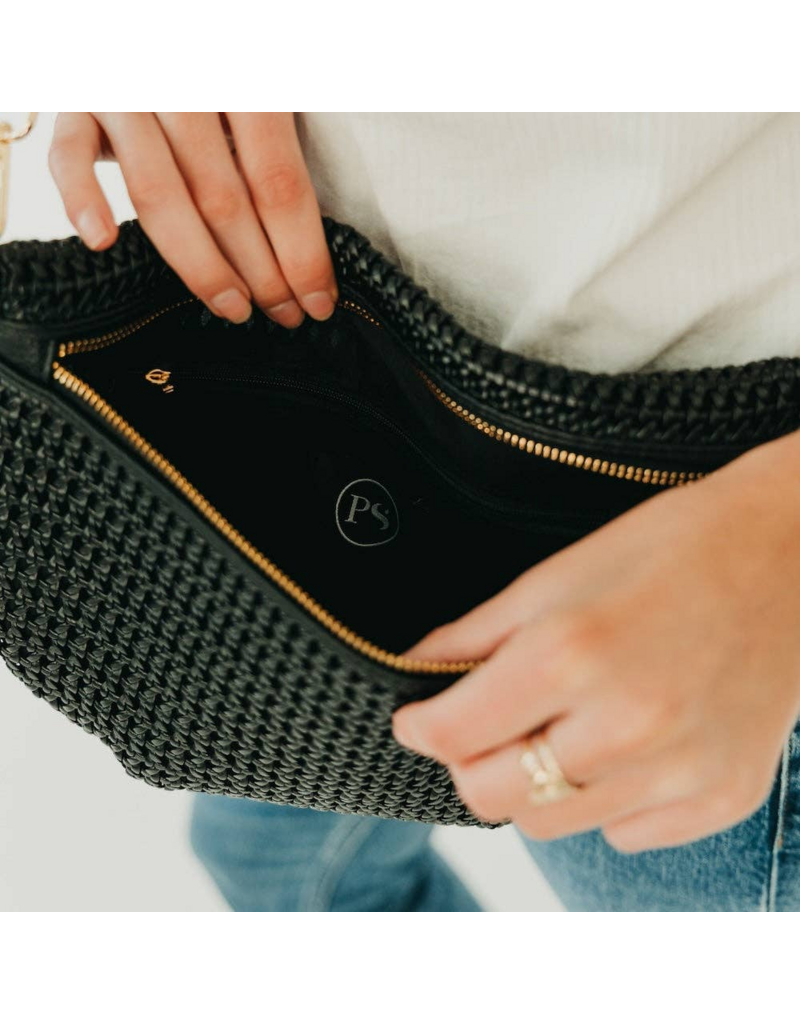PRETTY SIMPLE Hollow Westlyn Bum Bag in Black