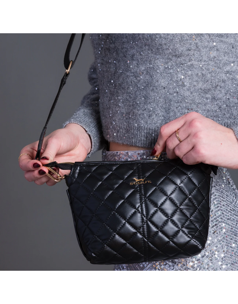 SCOUT Emily Crossbody Bag in Black Quilted