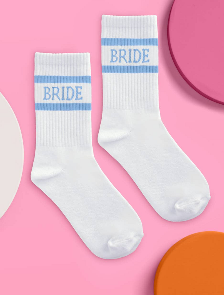 FETTI Bride Crew Socks in Something Blue