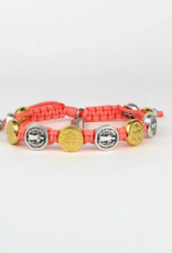 MY SAINT MY HERO Benedictine Blessing Bracelet in Peach/Two-Tone