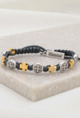 MY SAINT MY HERO Blessing in Faith Bracelet in Slate/Two Tone