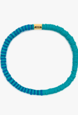 PURA VIDA Seascape Vinyl Disc Stretch Bracelet in Pacifica