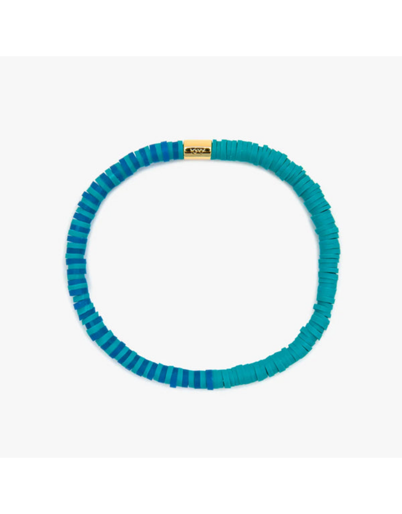 PURA VIDA Seascape Vinyl Disc Stretch Bracelet in Pacifica
