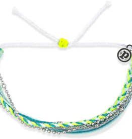 PURA VIDA Laguna String & Chain Bracelet in Neon Sky