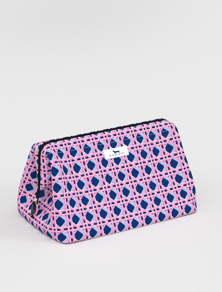 SCOUT Big Mouth Makeup Bag in Wisteria Cane
