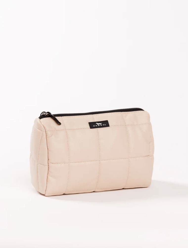 SCOUT Packin' Heat Makeup Bag in Putty Box Quilted