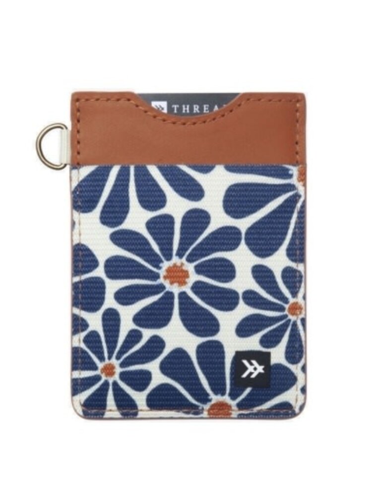 THREAD WALLETS V-SU24-08 VERTICAL LEATHER WALLET EMMELINE NAVY