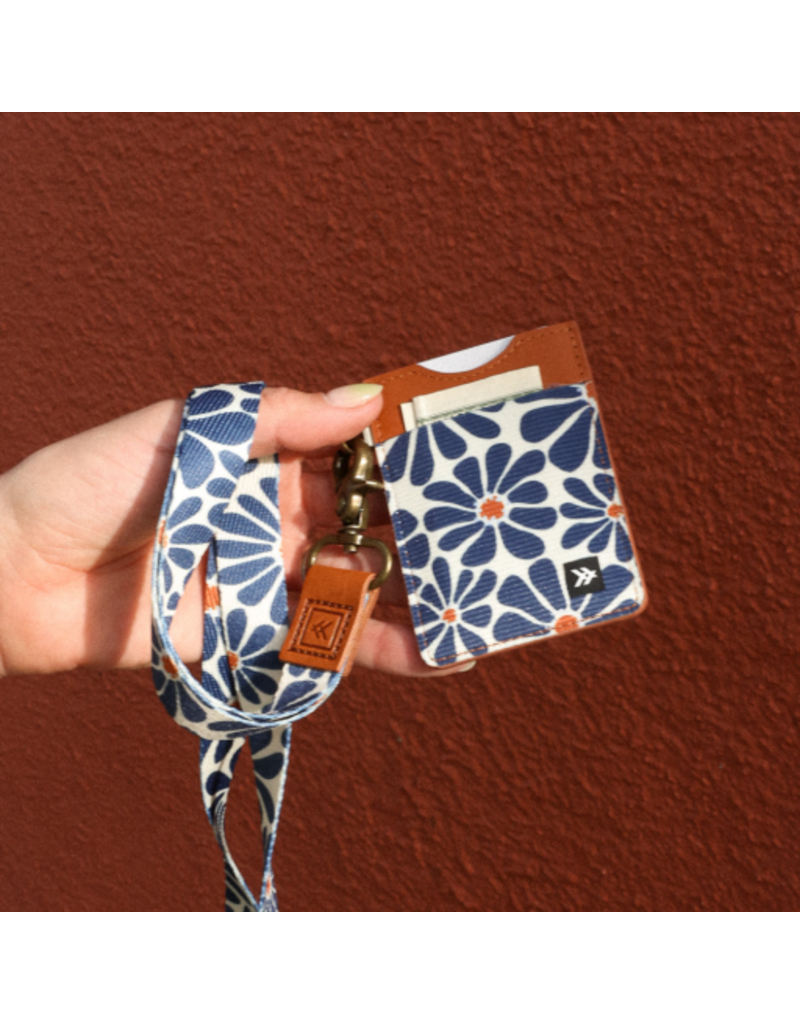 THREAD WALLETS V-SU24-08 VERTICAL LEATHER WALLET EMMELINE NAVY