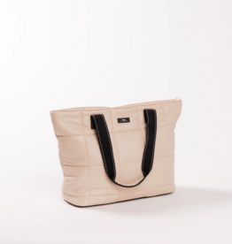 SCOUT Layover Box Quilted Tote Bag in Putty
