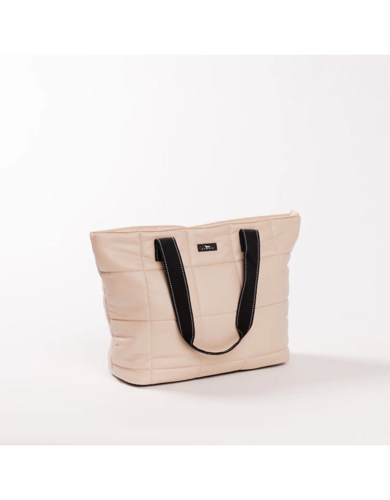 SCOUT Layover Box Quilted Tote Bag in Putty