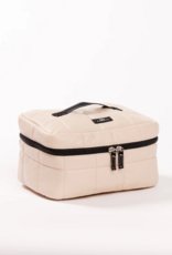 SCOUT All Aboard Box Quilted Train Case in Putty