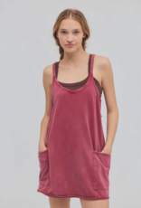 FREE PEOPLE MOVEMENT Hot Shot Mini Dress in Brick