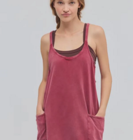 FREE PEOPLE MOVEMENT Hot Shot Mini Dress in Brick