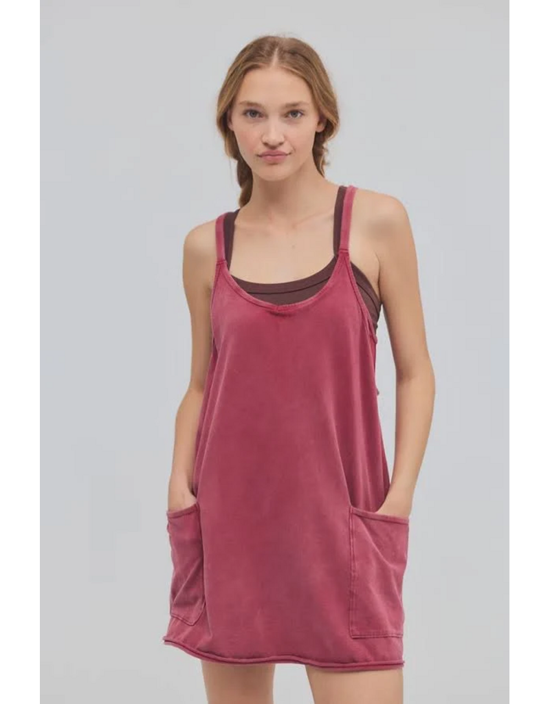 FREE PEOPLE MOVEMENT Hot Shot Mini Dress in Brick