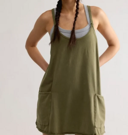 FREE PEOPLE MOVEMENT Hot Shot Mini Dress in Terrain