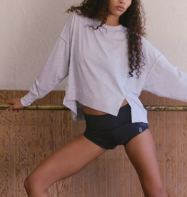 FREE PEOPLE MOVEMENT All My Love Long Sleeve in White Heather Grey