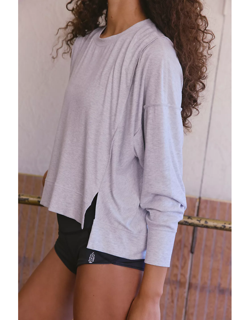 FREE PEOPLE MOVEMENT All My Love Long Sleeve in White Heather Grey