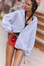 FREE PEOPLE MOVEMENT Final Call Zip Up in White Heather Grey