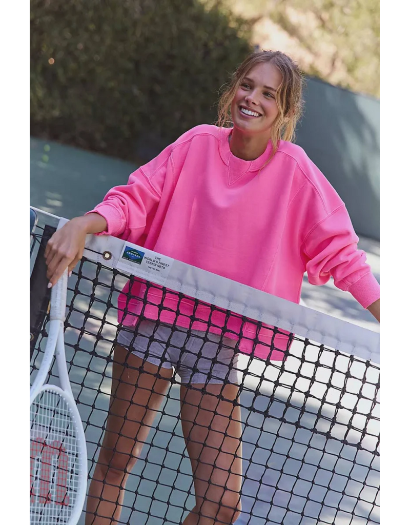 FREE PEOPLE MOVEMENT Intercept Pullover in Hot Pink