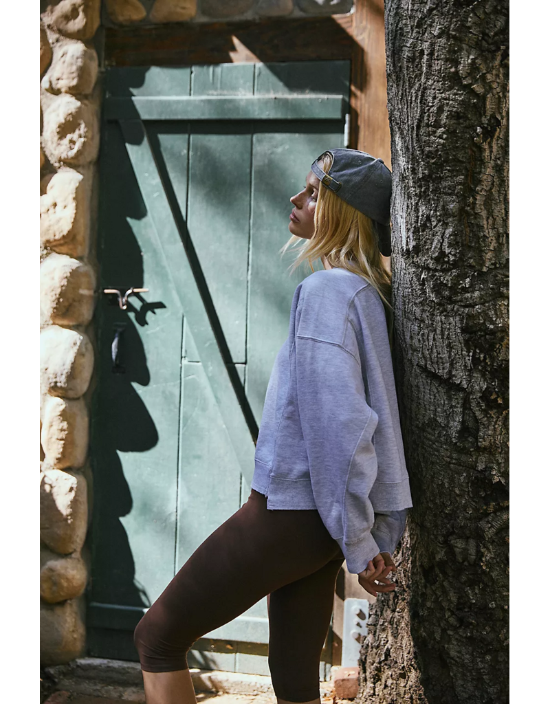 FREE PEOPLE MOVEMENT Intercept Pullover in White Heather Grey