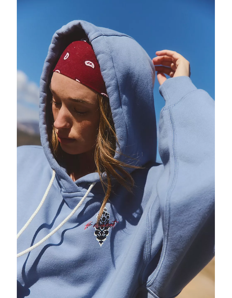 FREE PEOPLE MOVEMENT Final Call Logo Hoodie in Dark Slate