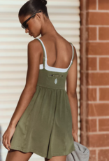 FREE PEOPLE MOVEMENT Hot Shot Strappy Romper in Terrain
