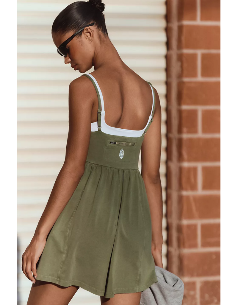 FREE PEOPLE MOVEMENT Hot Shot Strappy Romper in Terrain