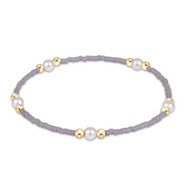 ENEWTON DESIGN Hope Purpose Pearl Bracelet in Grey/Gold