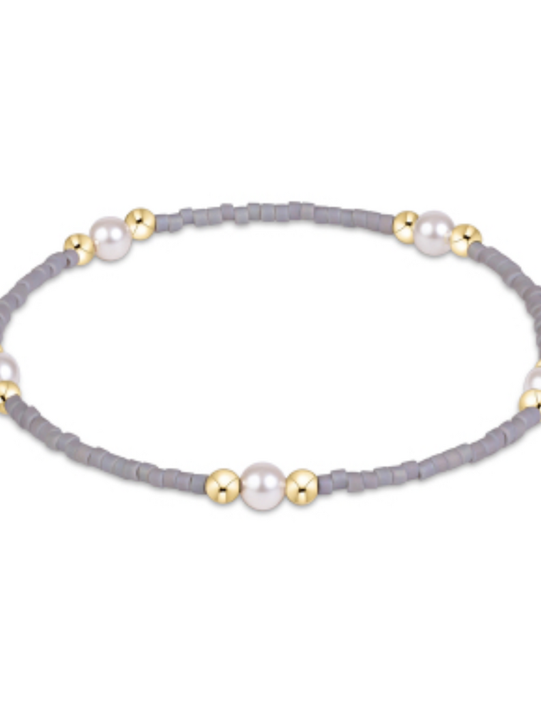 ENEWTON DESIGN Hope Purpose Pearl Bracelet in Grey/Gold