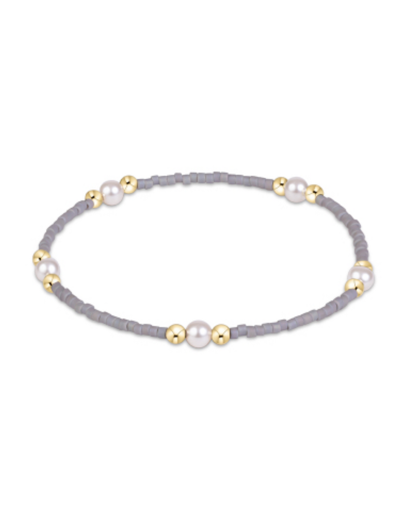 ENEWTON DESIGN Hope Purpose Pearl Bracelet in Grey/Gold