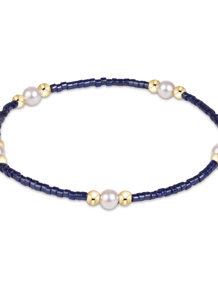 ENEWTON DESIGN Hope Purpose Pearl Bracelet in Navy/Gold