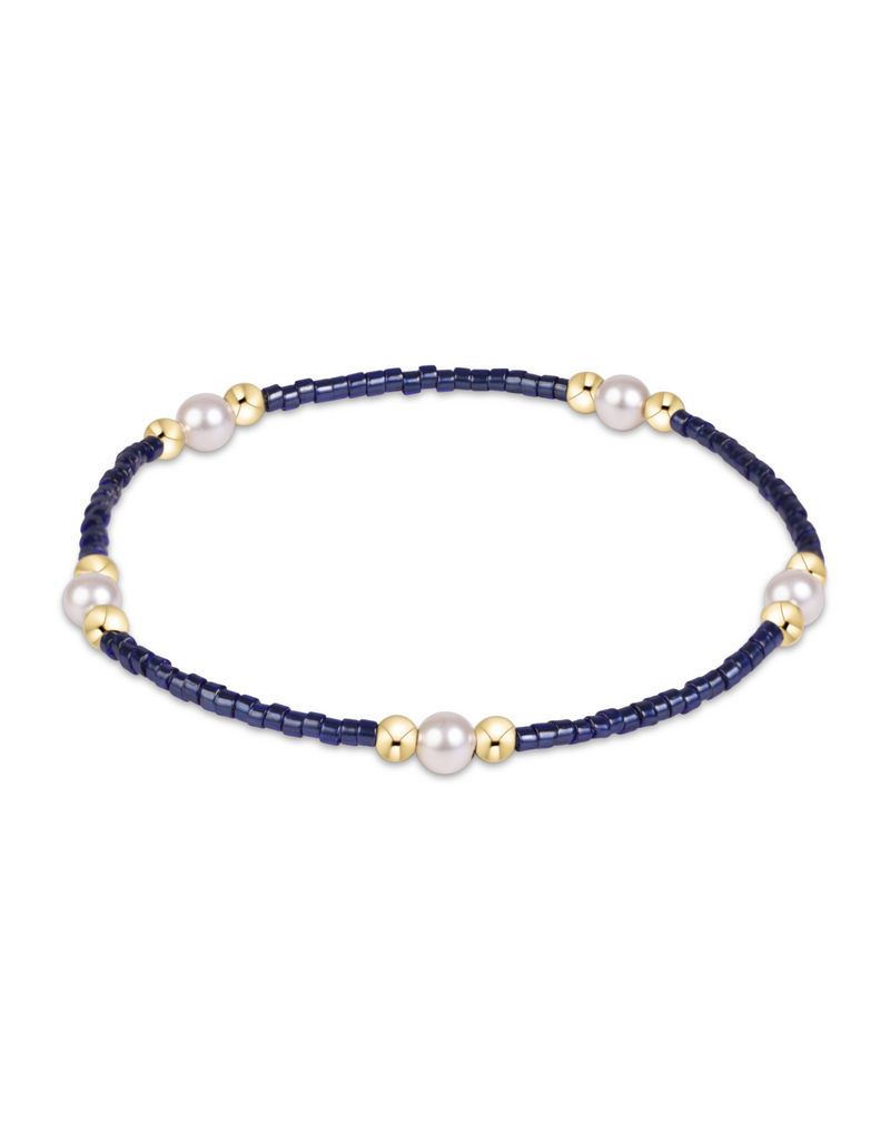 ENEWTON DESIGN Hope Purpose Pearl Bracelet in Navy/Gold
