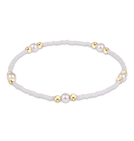 ENEWTON DESIGN Hope Purpose Pearl Bracelet in White/Gold