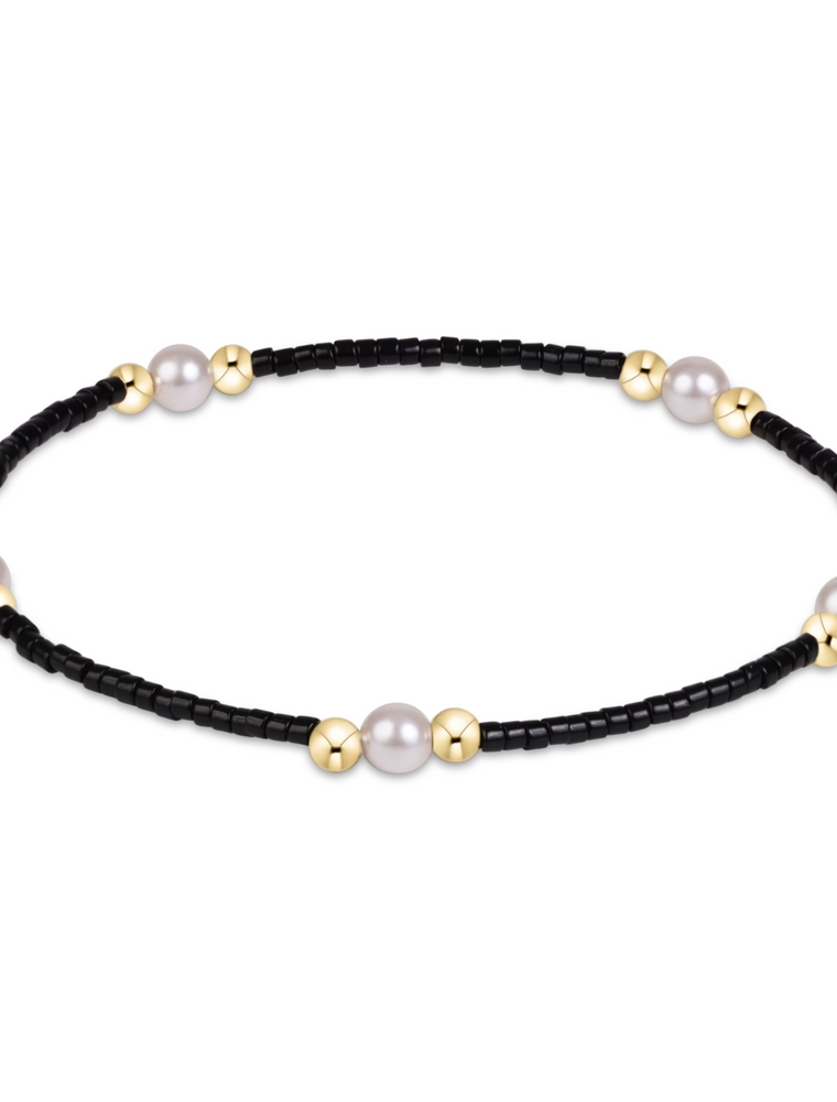 ENEWTON DESIGN Hope Purpose Pearl Bracelet in Black/Gold